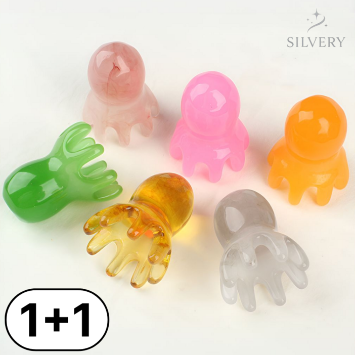 11 실버리 문어괄사 두피 마사지기