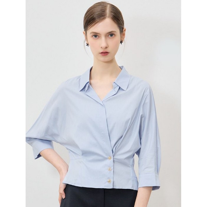 리스트 고품격 코튼 랩 페플럼 셔츠 택가격 198000원