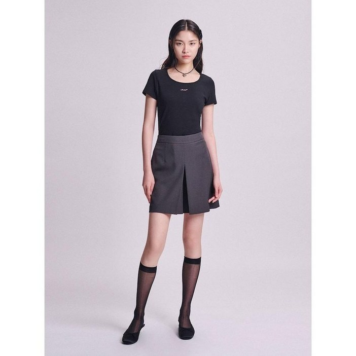 매장정품 빈폴레이디스 슬림핏 반소매 티셔츠 블랙 감성 모던핏