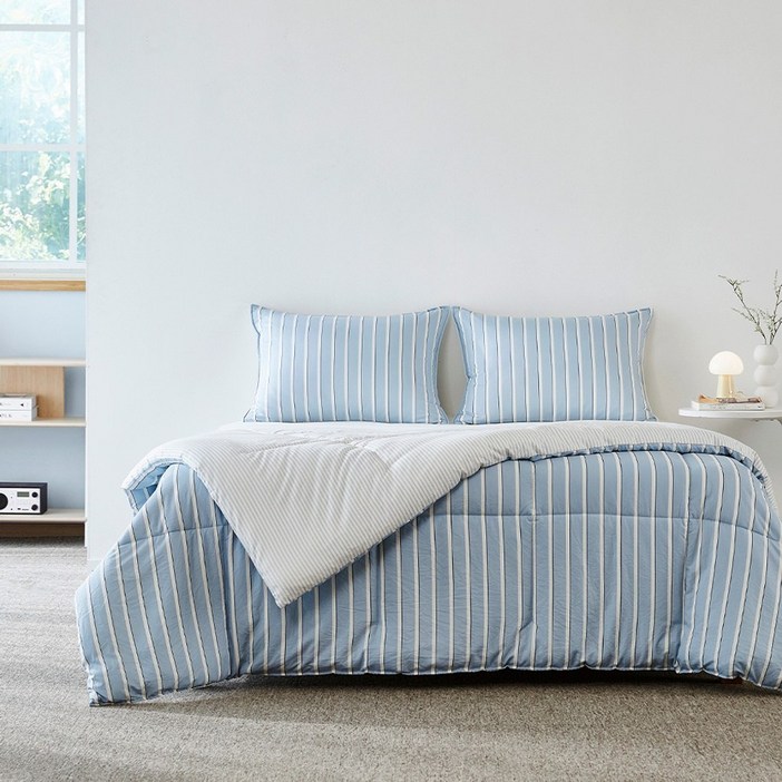 모던하우스 인천점  소프트워싱 리버시블 차렵이불 싱글 블루스트라이프 CV0225165
