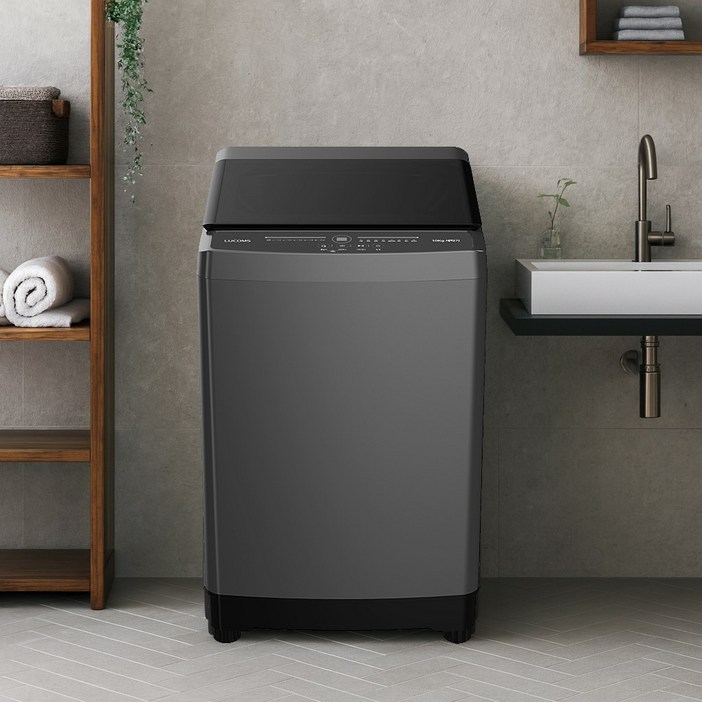 루컴즈 소형 전자동 통돌이 일반 세탁기 10KG 블랙 WTG100W1