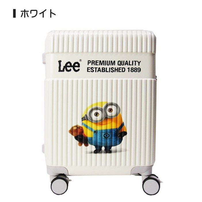 미니언즈 하드케이스 지퍼 다이얼 잠금식 TSA 잠금 튼튼함 지퍼타입 4륜 스토퍼 장착 인기 캐릭터 캐리어 케이스 22inc