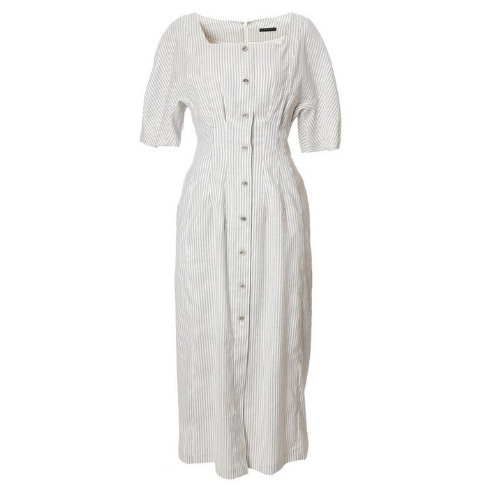 백화점 정품 시슬리 여성 원피스 디저트 스트라이프 스퀘어넥