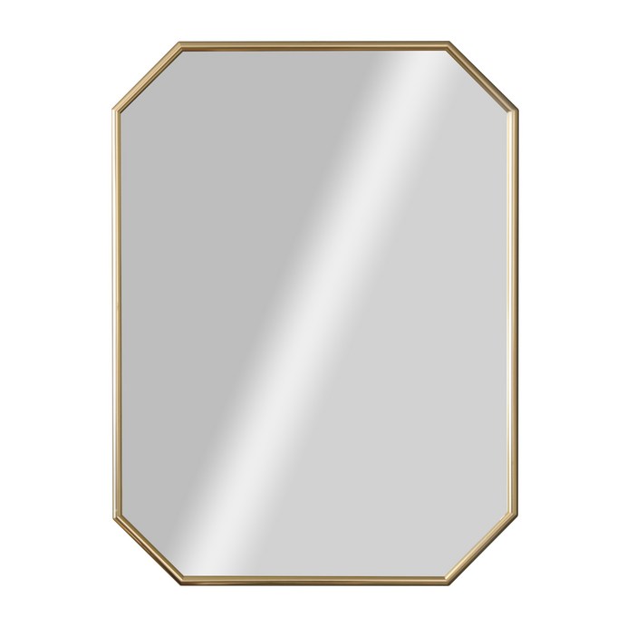 AL 직팔각 벽거울 골드 실버 블랙 600X800 욕실 화장실 화장대 파우더룸 프레임, 골드 프레임