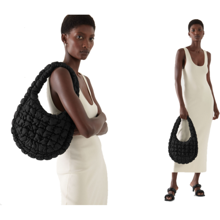 코스 COS 퀄팅백 퀄디드 미니백 구름백 블랙 국내배송