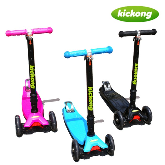 당일발송킥콩2 킥보드 씽씽카 퀵보드 안전주행가능 3단높이조절 신상품 업그레이드신제품 어린이킥보드 접이식 광폭휠타이어 고급 인싸킥보드 4바퀴 LED 자체발광바퀴 3단높이, 검정, 1개