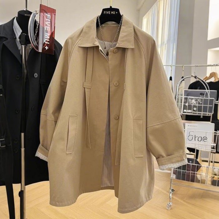 여성자켓  트렌치코트  바람막이 점퍼  미디 코트  JJ250225157 50