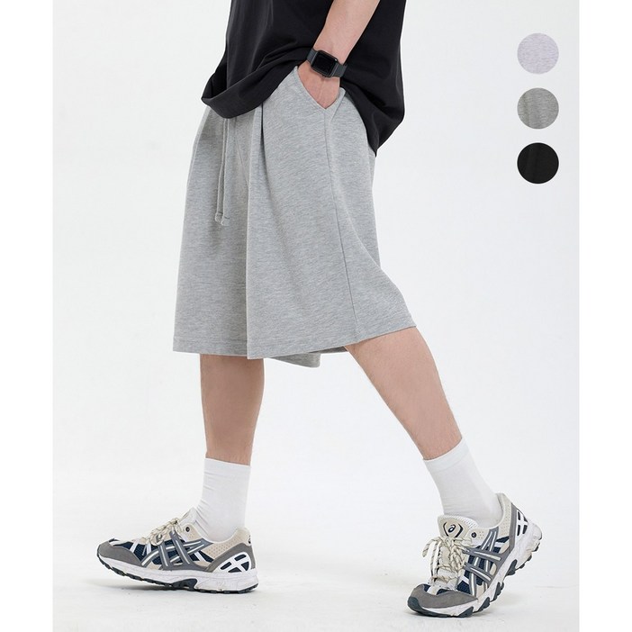 [누적판매 15만장] 에이지오디 버뮤다 스웨트 팬츠 와이드 데일리 트레이닝 반바지 밴딩 5부 헬스