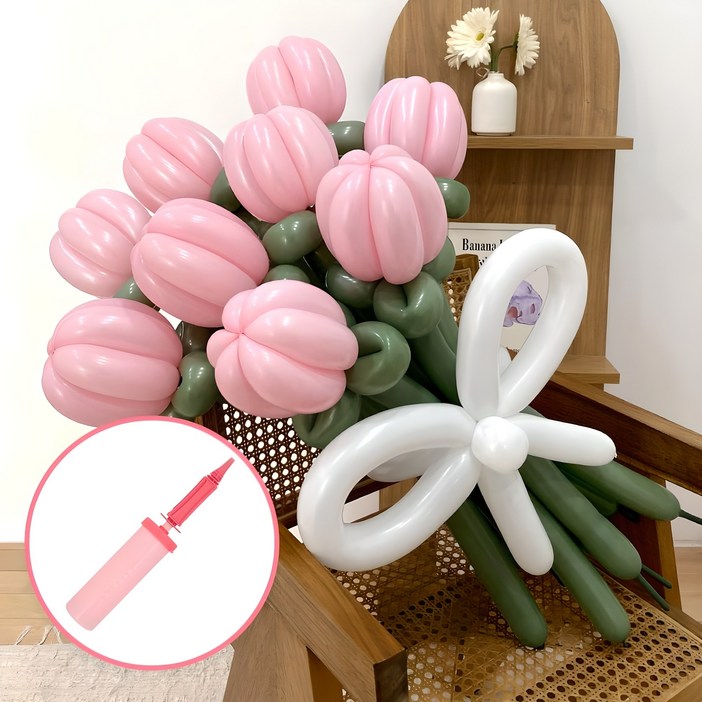 알로카노 DIY 풍선 꽃다발  손펌프 , 꽃풍선 만들기