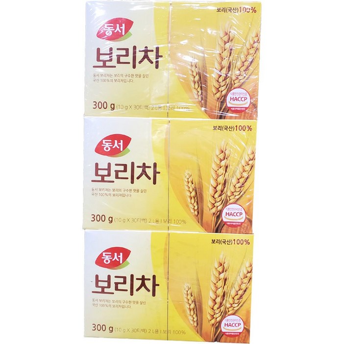 물대신 열을 내리는 구수한 국산 보리차 총 90티백 van*9955Xv, 10g, 30개입, 3개