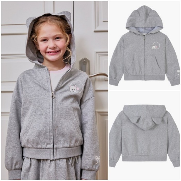 로엠걸즈 청주점 여아 로양이 귀달이 후드 집업 RGJM2512C