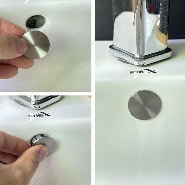 더블슬릿 황동 SUS304 스텐레스 세면대 세면캡 구멍 완전 막힘형 오버플로우 마개 11, SUS304스텐