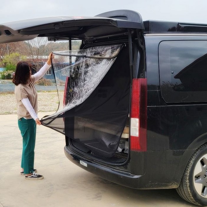 스타렉스 모기장 방충망 고정형끼우는 바람막이 세트 보스코리아, 단일 색상, 1개