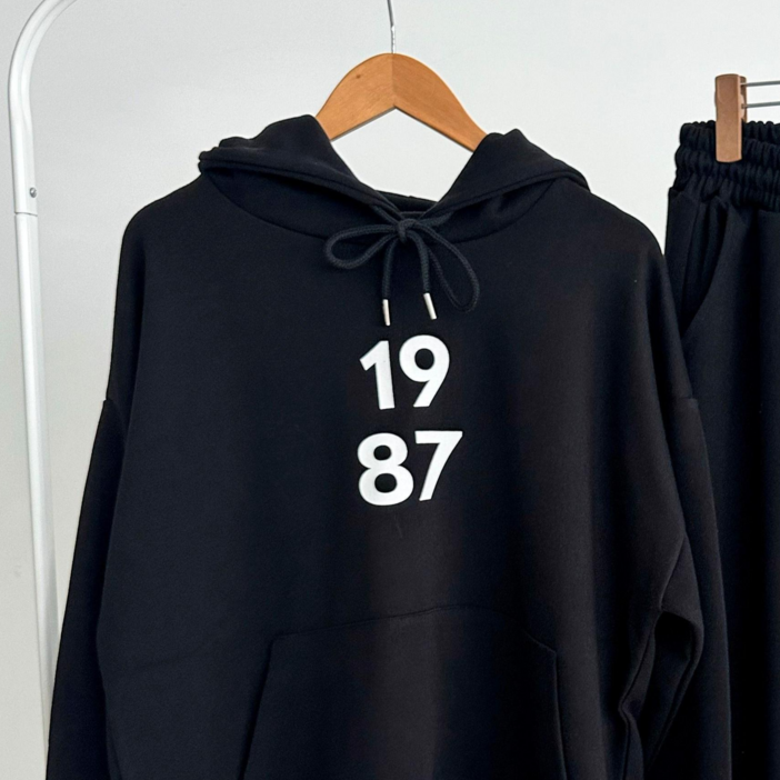 바이어스1987 레터링 데일리 후드티 남자 빅사이즈 오버핏 루즈핏 후드티셔츠 긴팔티 남자티셔츠 남성티셔츠 남성후드티