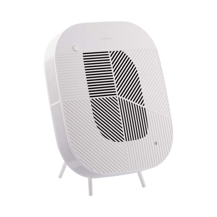 콤마 공기청정기 로브 (벽걸이&스탠드 겸용) 안방 아이방 소형, 크림화이트