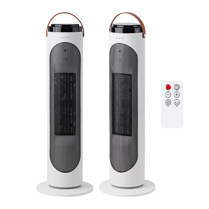 클래파 3초발열 조용한 자동회전 PTC 가정용 온풍기 + 리모컨, BPH-380W, 단일 색상