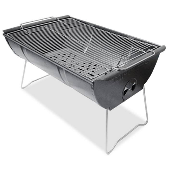 카르닉 가든 숯불 그릴 바베큐그릴 사각 다리접이식 야외 직화 불멍 캠핑화로, 1개