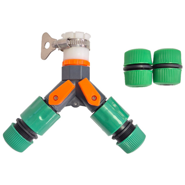 Y자 호스커넥터 수도꼭지 호스 연결구 분배기 어댑터, Y커넥터, 1세트