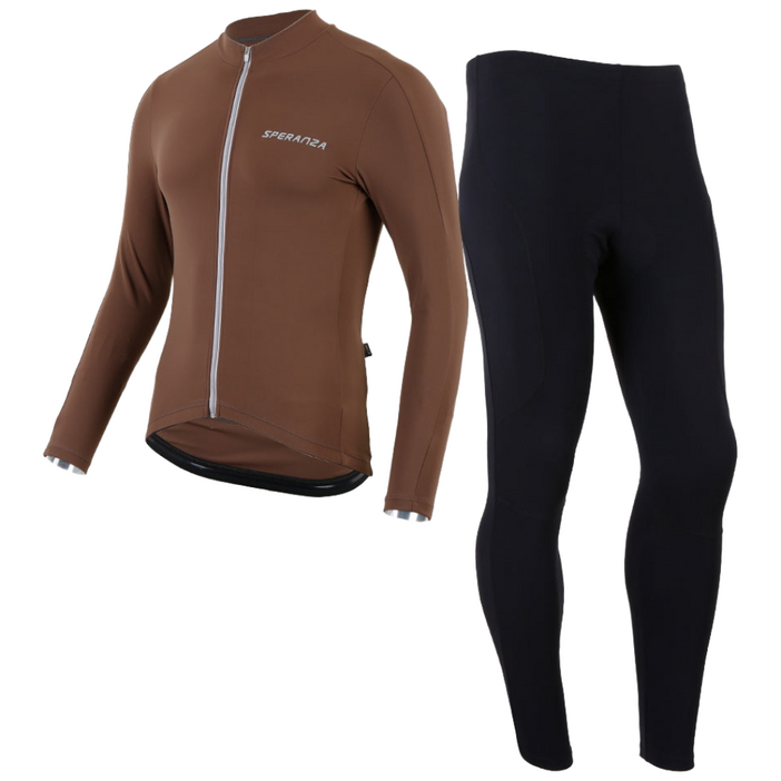 스페란자 J8스판기모져지 스판타이즈 브라운세트 얇은기모 간절기 활용도 좋은의류 bicyclecycle wear