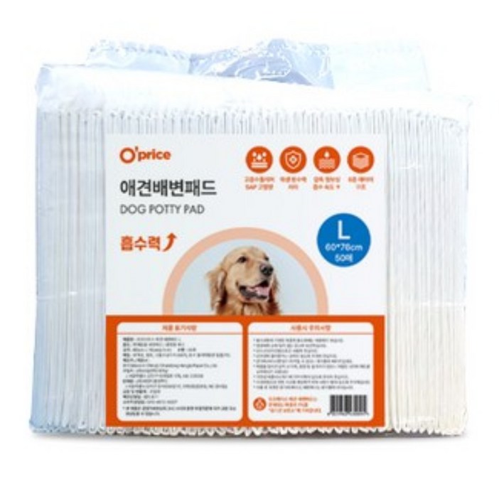 오프라이스 프리미엄 애견배변패드 고흡수 패드, 1개, 50개입
