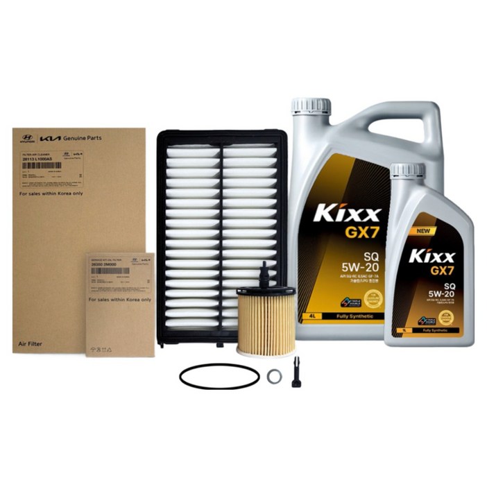 K5 DL3 1.6 터보 가솔린 19-26년식 킥스합성유+순정필터세트 5W20