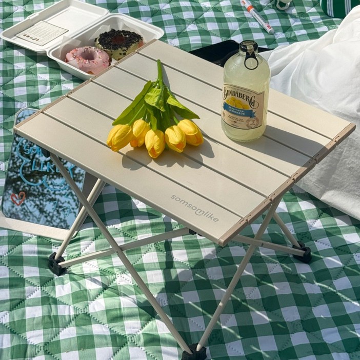 솜솜라이크 폴딩 경량 피크닉 테이블, 아이보리