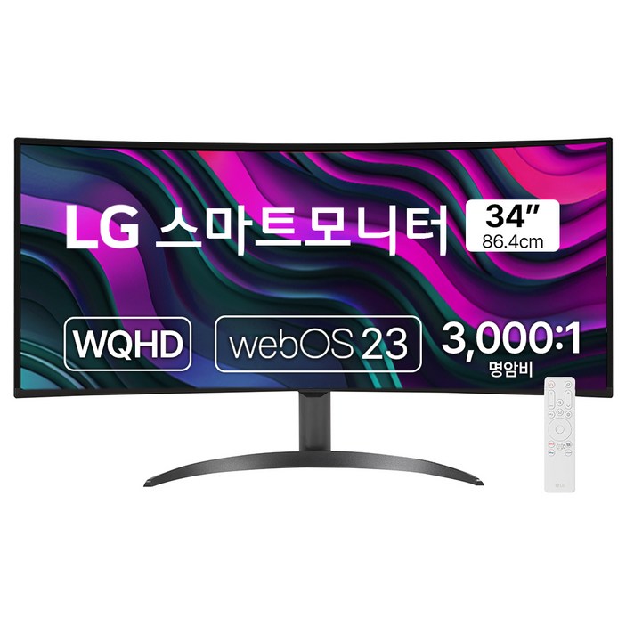LG전자 WQHD MyView 스마트 커브드 모니터 34SR60QC