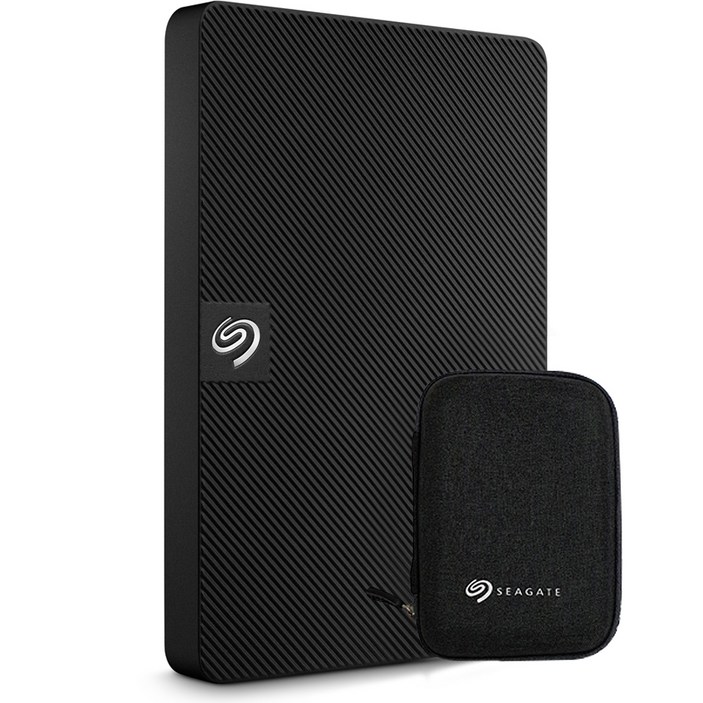 씨게이트 외장하드 Expansion 1TB STKM1000400+데이터복구+파우치, 1TB, 블랙