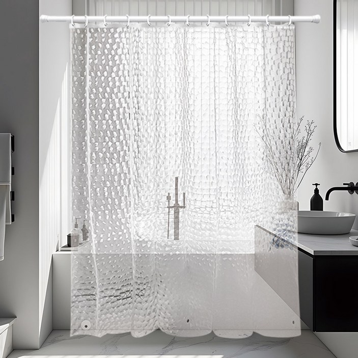 마켓플랜 욕실 퓨어 방수 반투명 샤워커튼