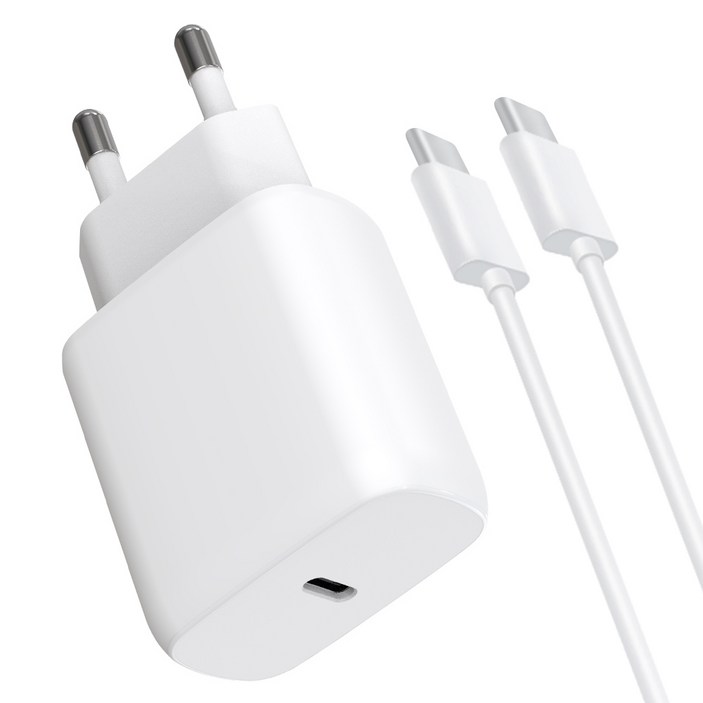 홈플래닛 25W PPS PD 3.0 초고속 충전기  CtoC 케이블 1.2m