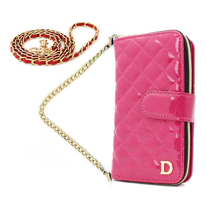 에스엠씨 GM유광퀄팅 크로스백 지갑 다이어리 휴대폰 케이스 + 핸드스트랩 + 롱스트랩 세트