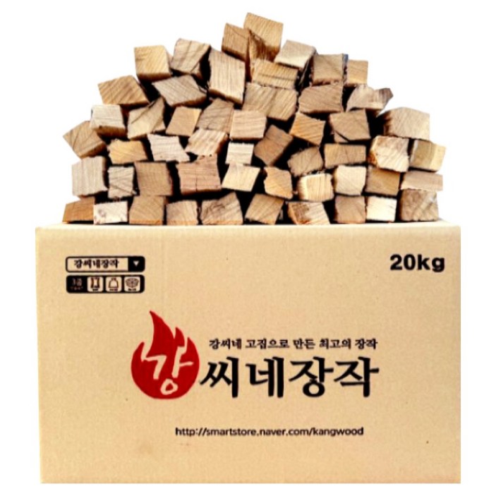 강씨네장작 3중방습 참나무 3차건조 캠핑장작, 1개, 20kg 강씨네장작 3중방습 참나무 3차건조 캠핑장작, 1개, 20kg