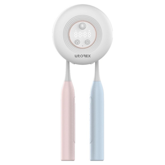 유토렉스 블랑 2구 무선 칫솔살균기, UTC-3600, 화이트