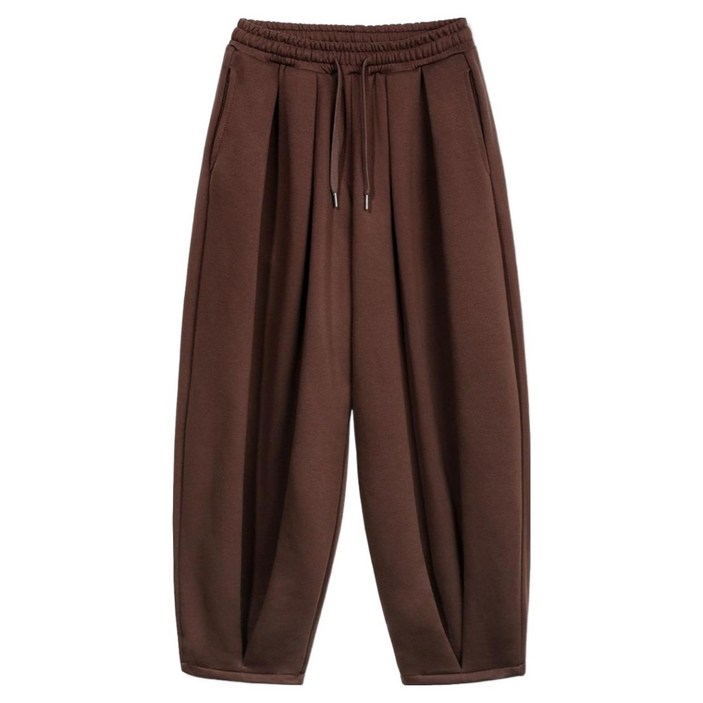 앨빈클로 남녀공용 핀턱 벌룬핏 와이드 스웨트 팬츠 DLX2971