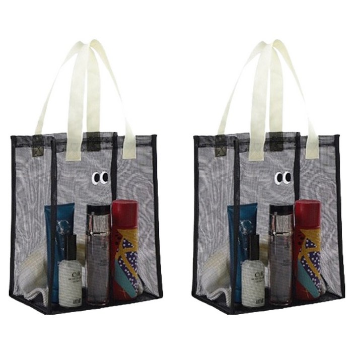 블럭마트 물빠지는 목욕 메쉬 가방 2p