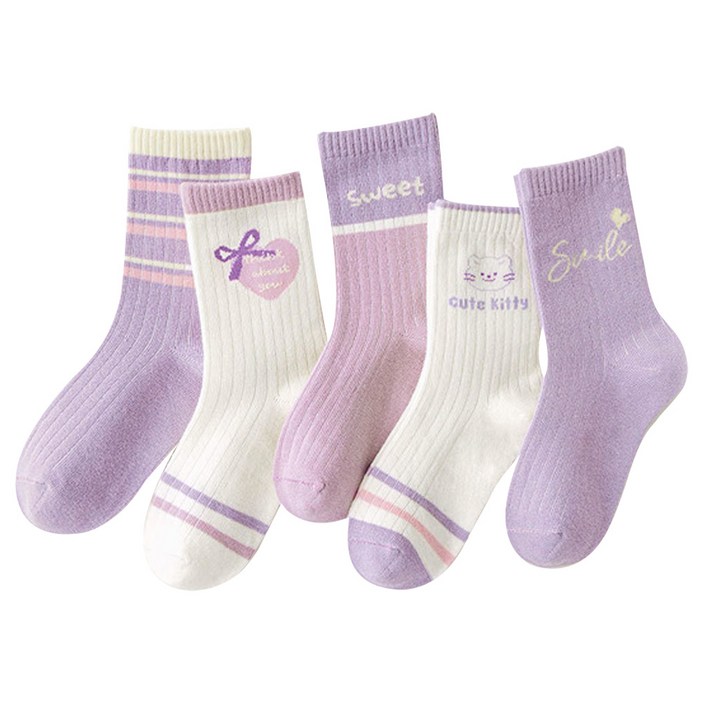 아이뿜 스마일 키티 양말 5켤레 세트 F191