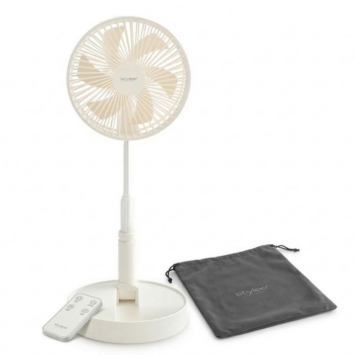 스타일리스 접이식 무선 선풍기  파우치 세트