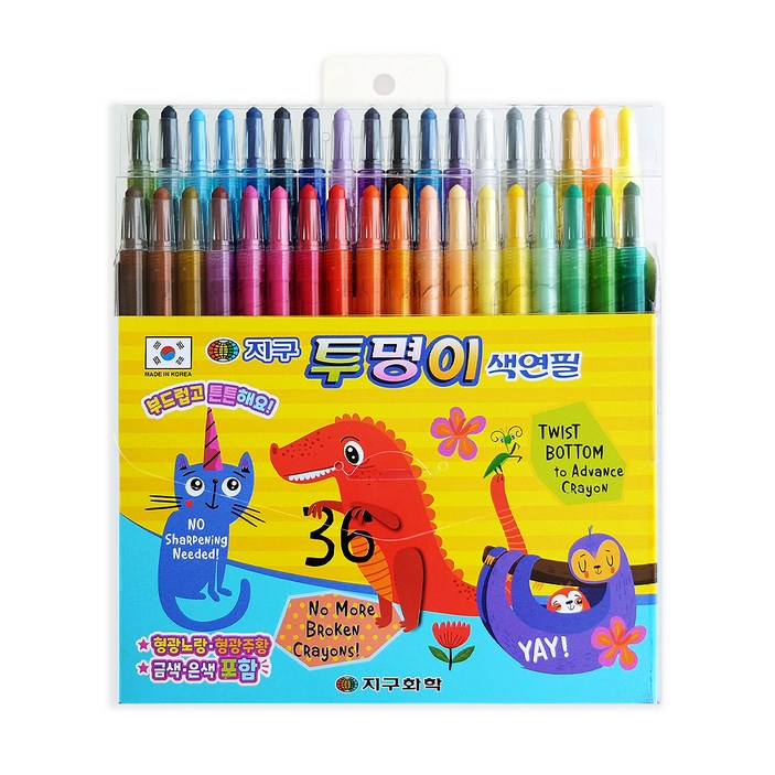지구화학 투명이 색연필, 1개, 36색 지구화학 투명이 색연필, 1개, 36색