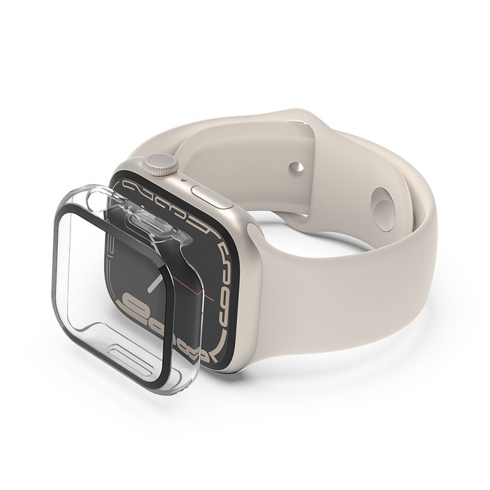 벨킨 템퍼드 커브 강화 유리  범퍼 케이스 40mm 41mm, 투명, 41mm, 1개