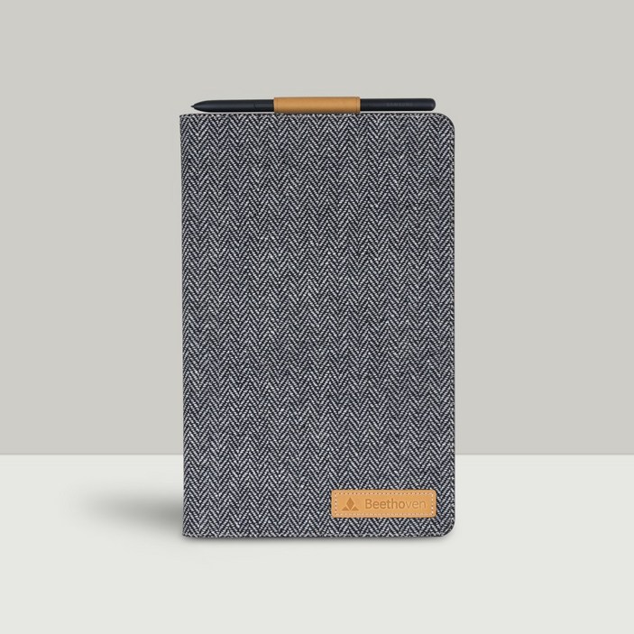 베토벤 갤럭시탭 S6 라이트 lite 헤링본, 천연가죽 스탠딩 케이스 SM-P610, SM-P615, 1개, 03_헤링본 블랙