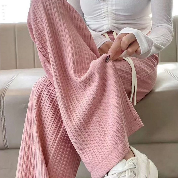 여성용 데일리 팬츠 허리밴딩 일자핏 꾸안꾸 출근룩 추천 가변운 구름 일자 팬츠 3278