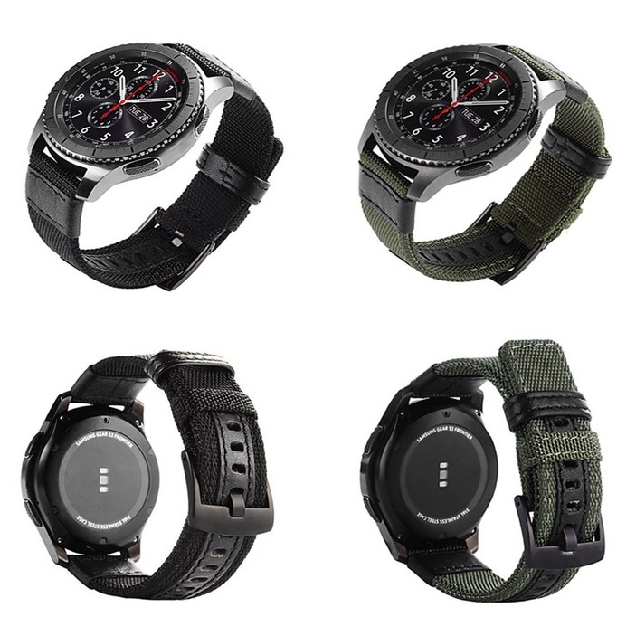 갤럭시 워치6 40 44 43 47mm 골프에디션 아웃도어 야외용 가죽 스트랩 밴드 시계줄 SMR930R940R950R960 호환, 블랙