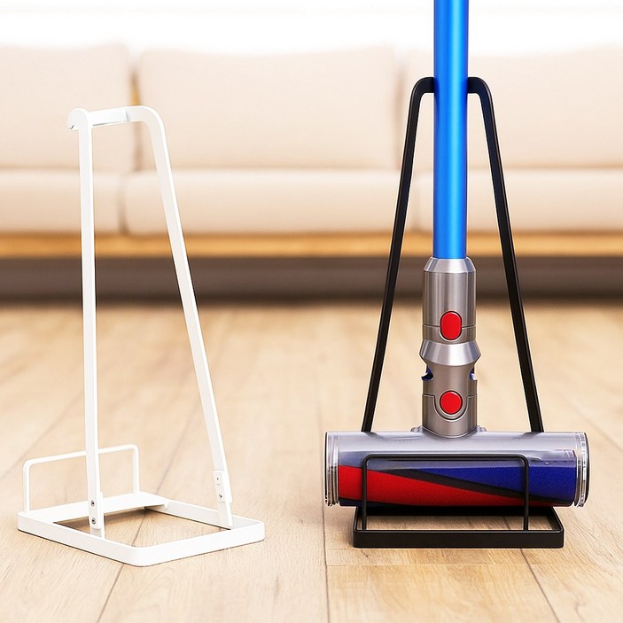 무선청소기거치대 심플 무선 청소기 보관스탠드 다용도, 화이트, 1개