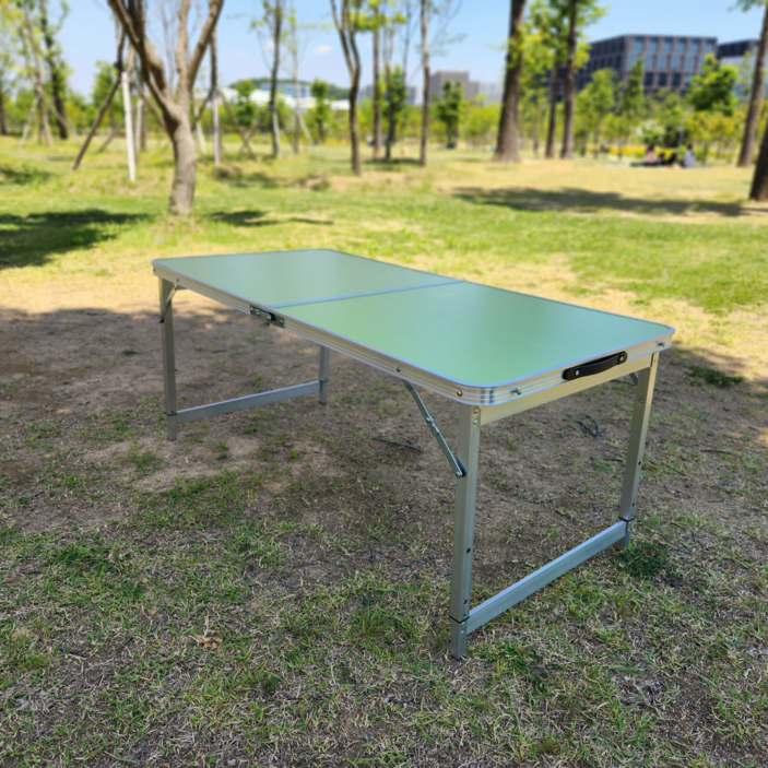 버네일 접이식 테이블 캠핑테이블 6인용 연두색 1200mm