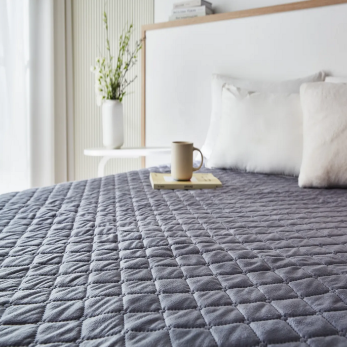 <신규출시>한일의료기 초극세사 프리미엄 탄소열선 전기요 그레이, 더블(135x180cm)