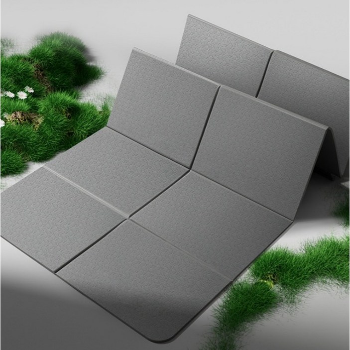 접이식 운동매트 필라테 요가매트 TPE 소음방지, 1개, 그레이