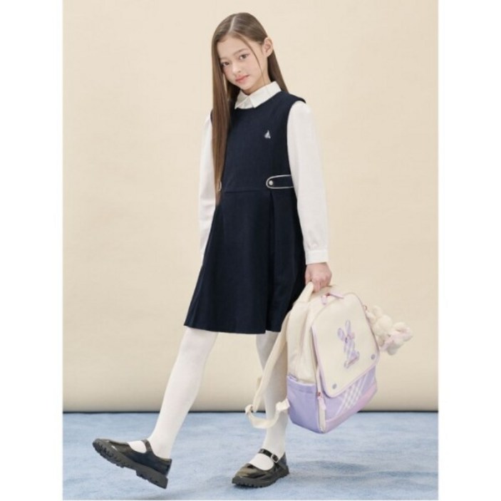 [빈폴키즈] [25FW 시즌오프 30%] 베스트형 민소매 코듀로이 원피스 네이비 (BI5971G01R)