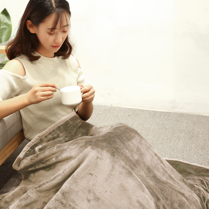 RichMagic 양면 극세사 전기요 온도조절 타이머 기능물세탁 플란넬 전기담요 가정용 전기장판 전기매트 130180cm, 베이지, 130180cm