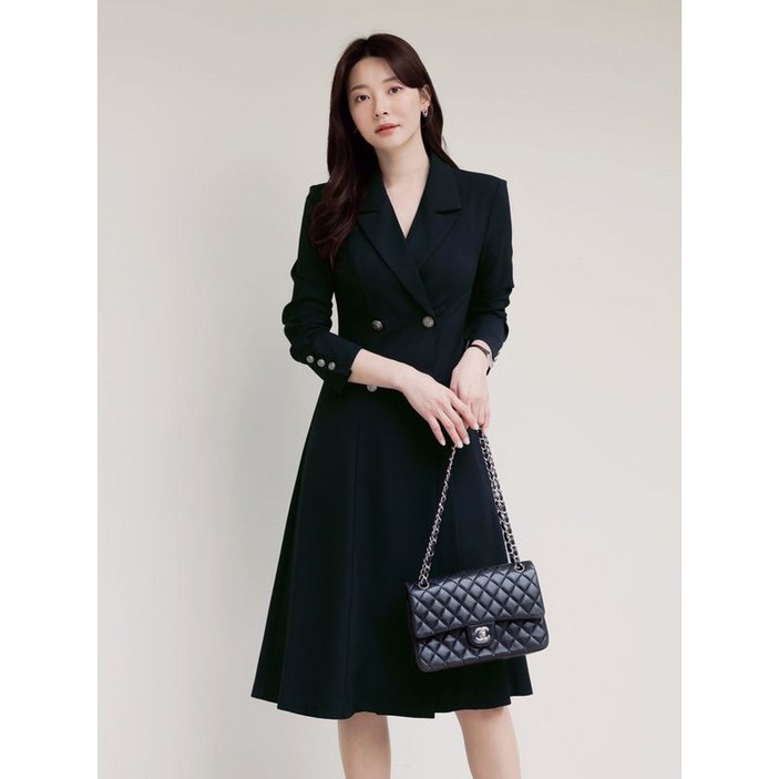 시크라인(~XXL까지) 다노 테일러드 카라 벨트 원피스 봄 가을 오피스룩 하객룩 모임룩 미시룩 빅사이즈