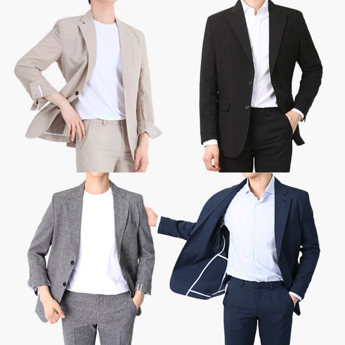 여름 남자 냉장고 린넨 정장 세트 7종